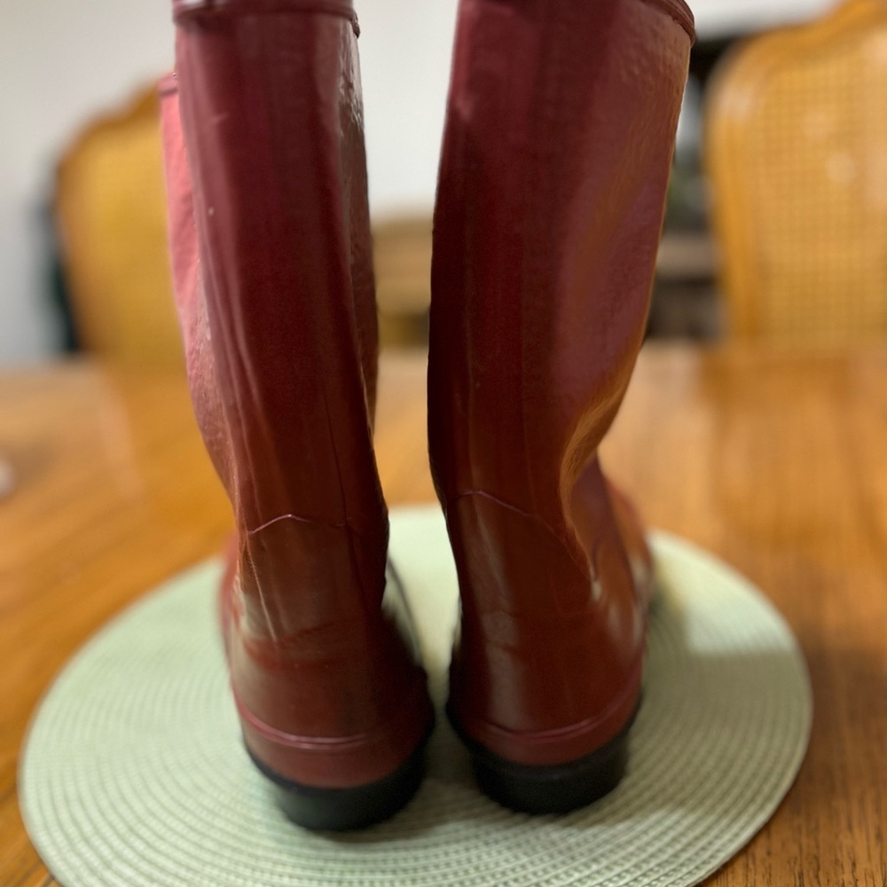 Vintage Lehigh Steel Toe Boots Mens 7 Red Ranger Rubber Safety Sherpa Lined - Picture 8 of 14